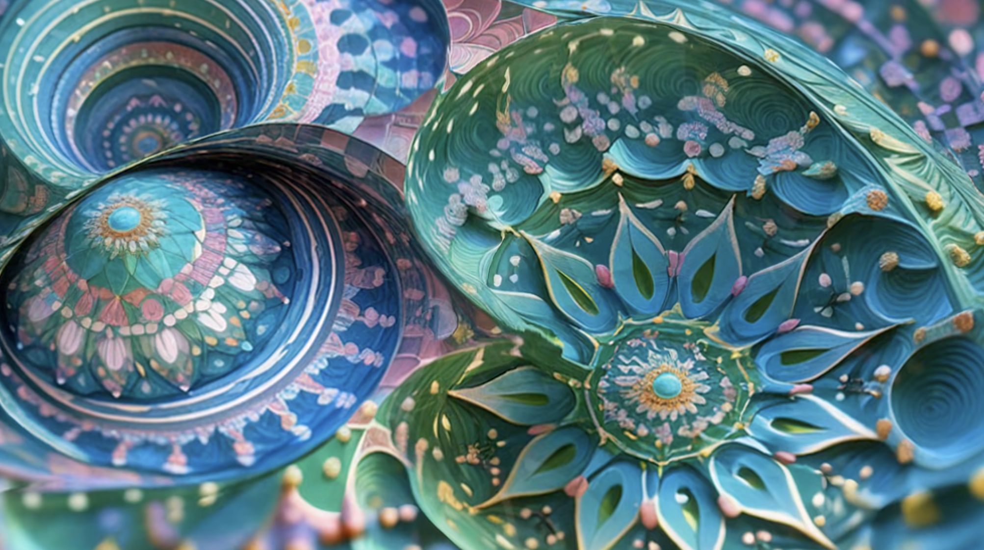 A surreal, geometric landscape stretching into the horizon, perfect for a long psychedelic journey.